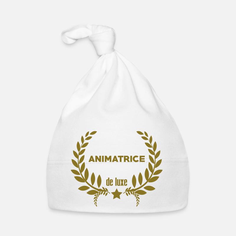 Animateur / Animatrice / Animation / Vacances - Bonnet bio Bébé - blanc