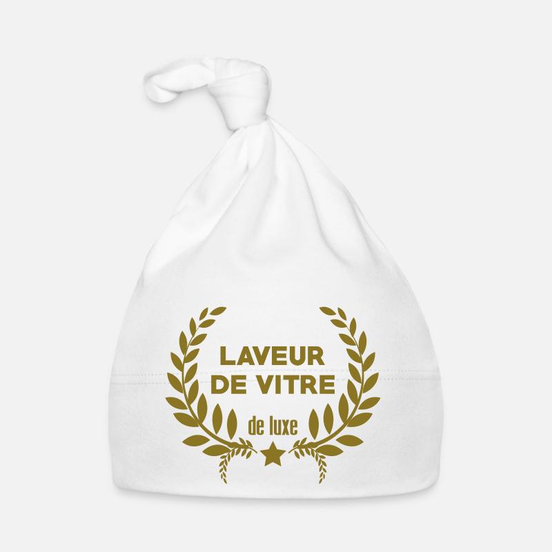 Laveur de vitres / Laveuse / Propreté / Nettoyage - Bonnet bio Bébé - blanc
