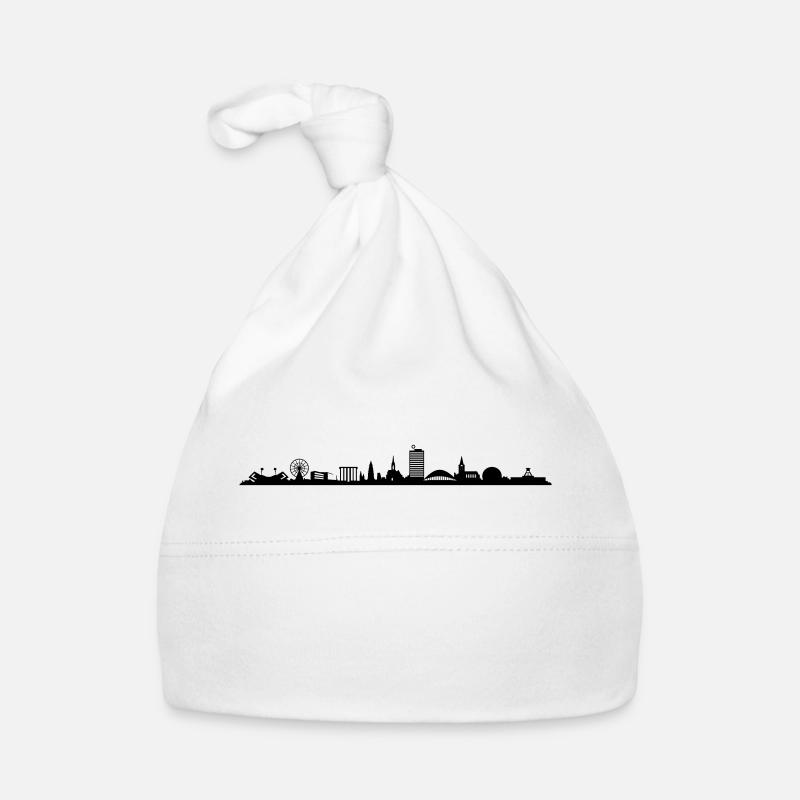 Skyline - Bochum - Baby Bio-Mütze - Weiß