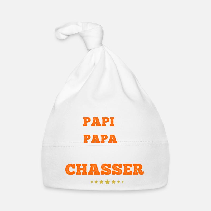 Moi Je Veux Chasser - Bonnet bio Bébé - blanc