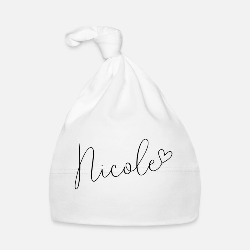 Nicole Name Vorname Mädchen Baby Bio-Mütze