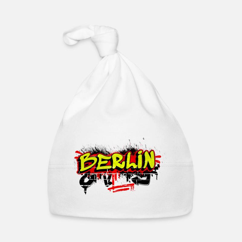 Berlin Graffiti Design Baby Bio-Mütze