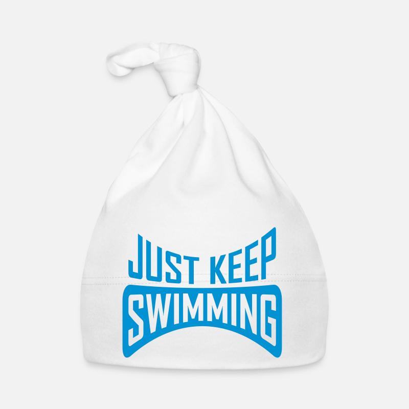 Just Keep Swimming Organic Baby Cap