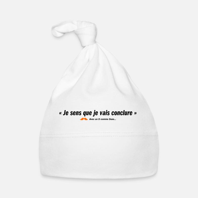 Je sens que je vais conclure (b) - Bonnet bio Bébé - blanc