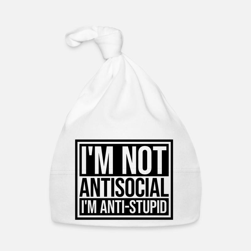 pas antisocial anti-stupide Bonnet bio Bébé