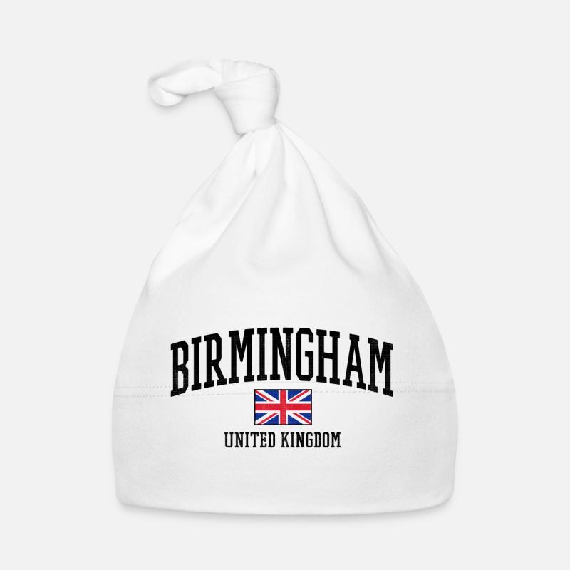 Conception de Birmingham avec drapeau britannique Bonnet bio Bébé