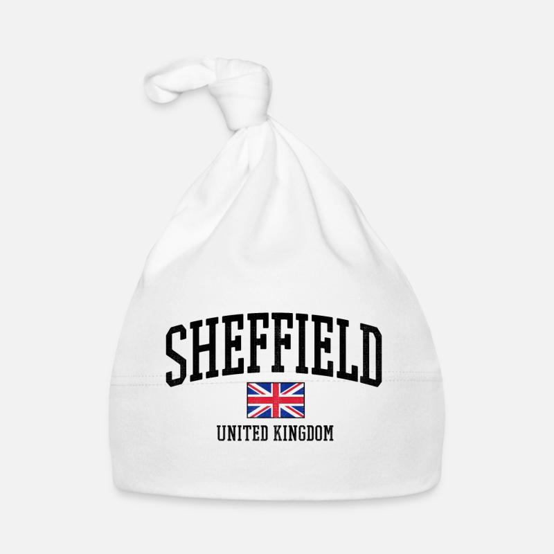 Sheffield, Royaume-Uni, drapeau vieilli Bonnet bio Bébé