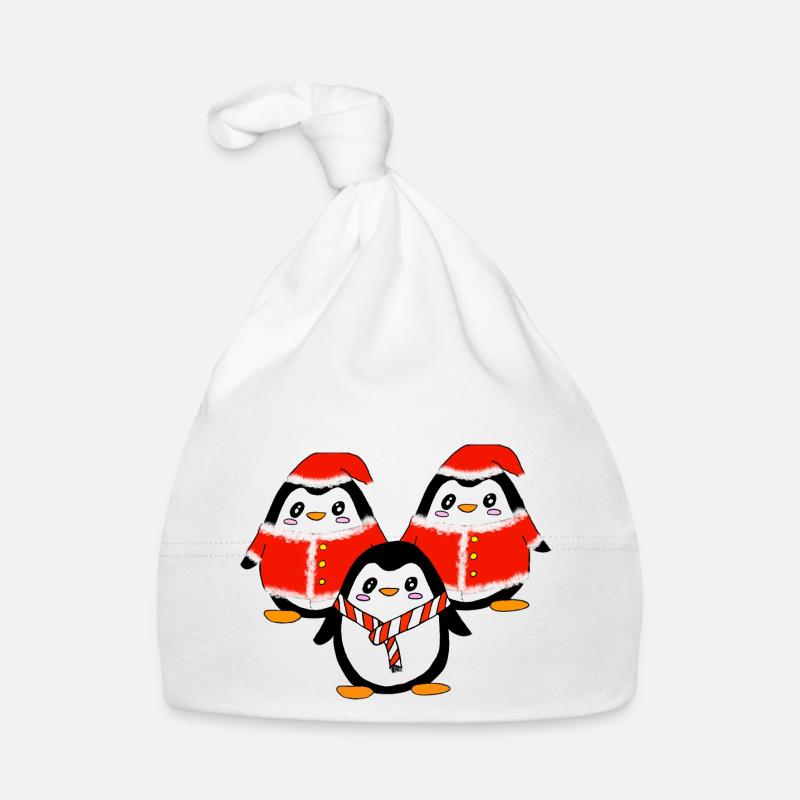 3 Pinguine Baby Bio-Mütze