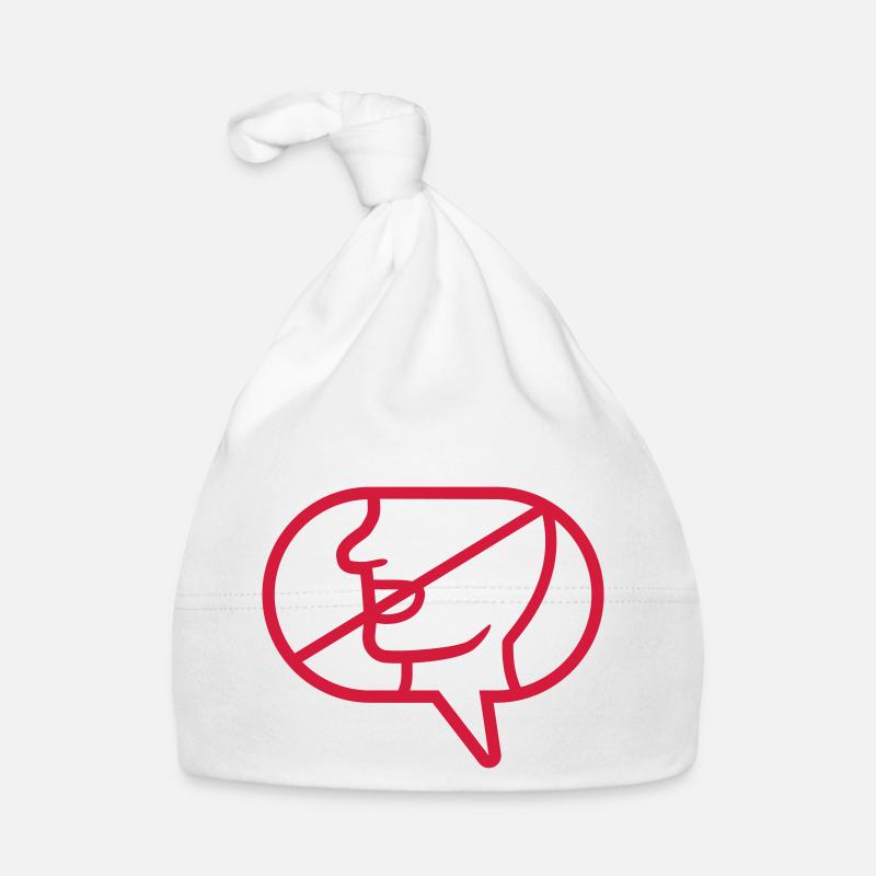 No Communicating Icon Speech Bubble Organic Baby Cap