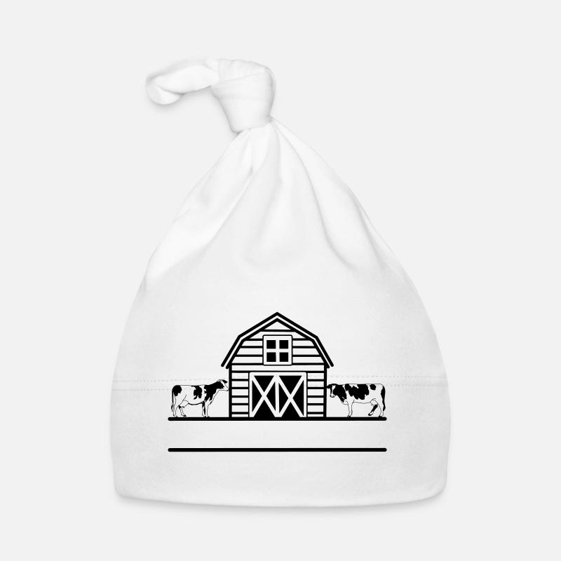 Farm cows monogram Organic Baby Cap