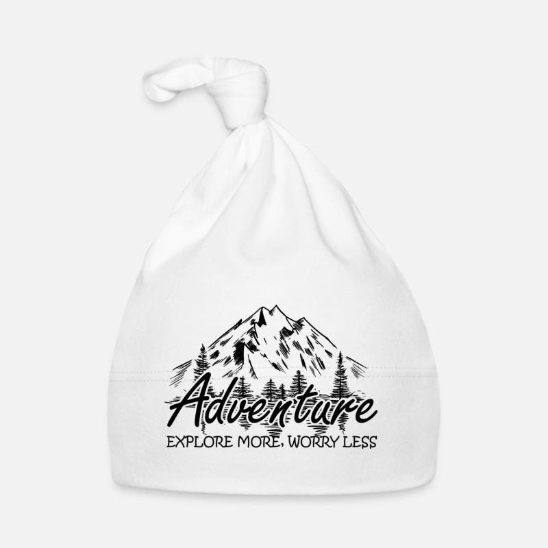 Berg Abenteuer Geschenk Spruch Bergsteigen Wandern Baby Bio-Mütze