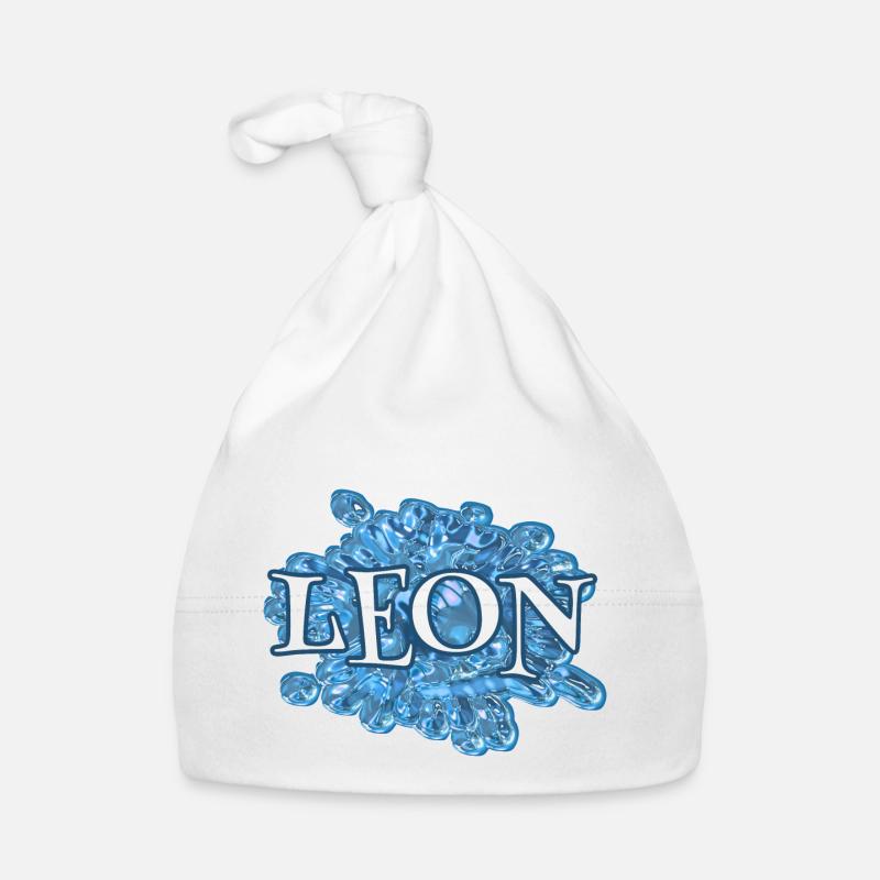 First name Leon Organic Baby Cap