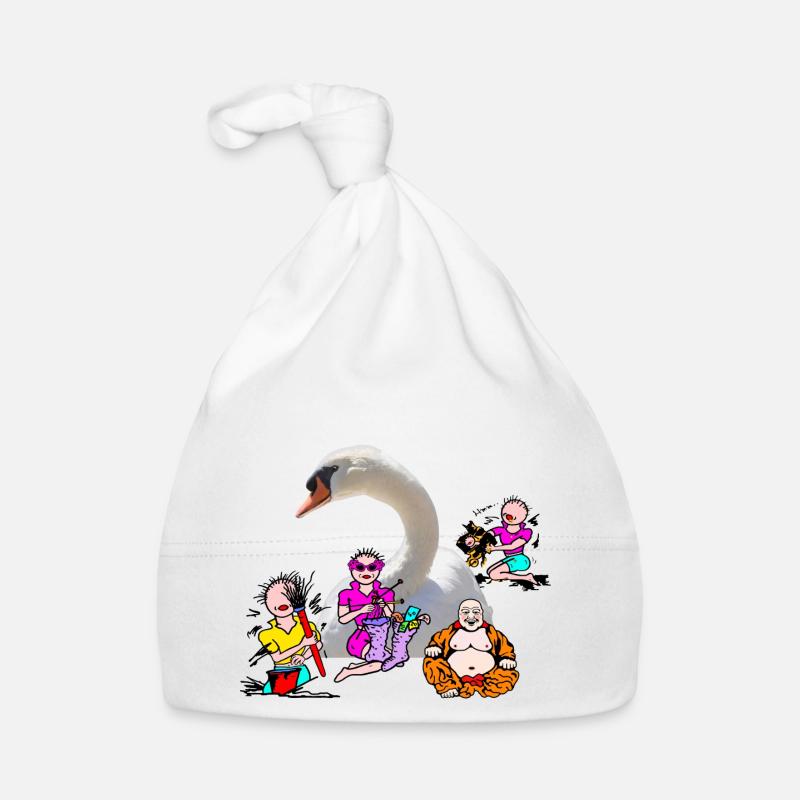 Compagnie des cygnes - Bonnet bio Bébé - blanc