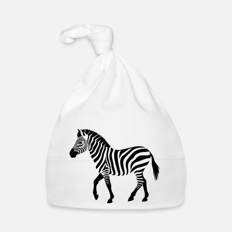 zebra silhouette Baby Bio-Mütze