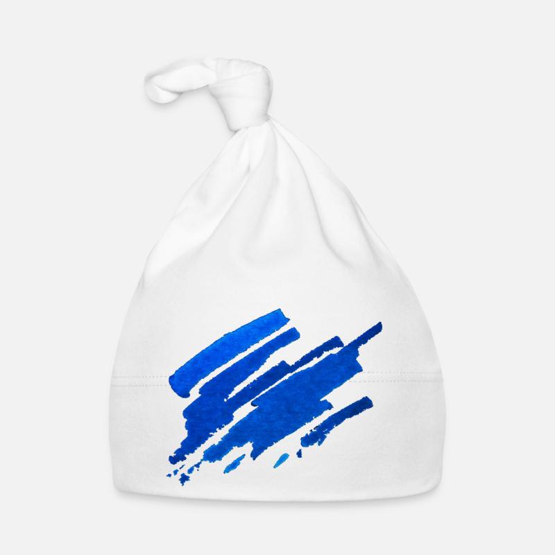 Couleur - Bleu - Abstrait Bonnet bio Bébé