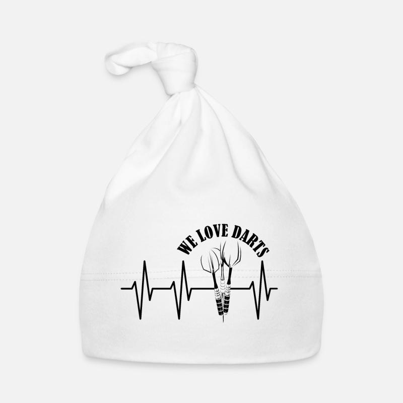Nous aimons les fléchettes Symbole du logo de l’équipe du club de fléchettes Bonnet bio Bébé