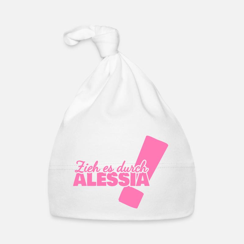 First name Alessia Organic Baby Cap