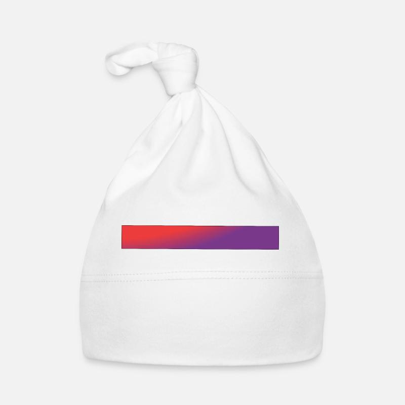 Red & Purple Gradient Bars Organic Baby Cap