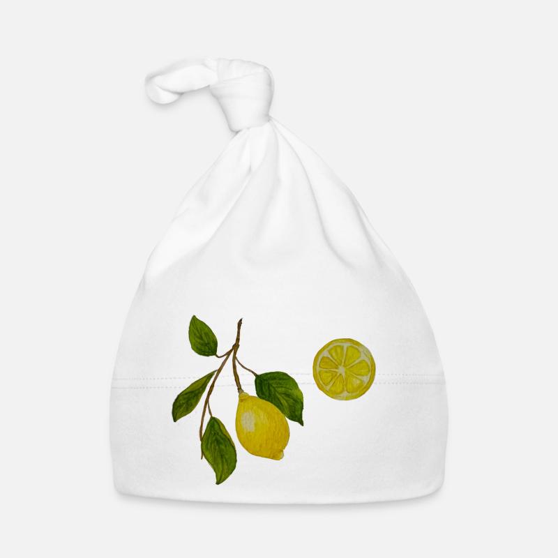 Lemon and lemon sprig Organic Baby Cap