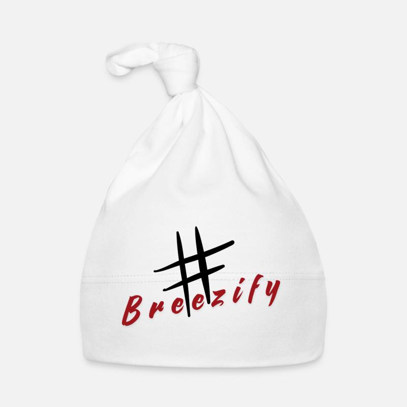 Slogan de l’étiquette de trappe Breezify Bonnet bio Bébé