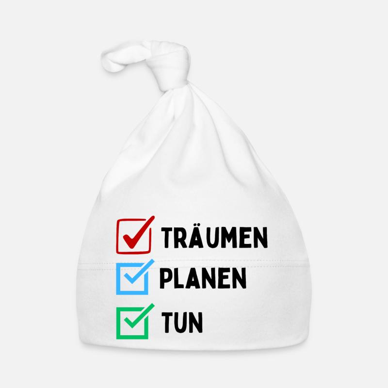 Dream Plan Do Checklist Design Black White Organic Baby Cap