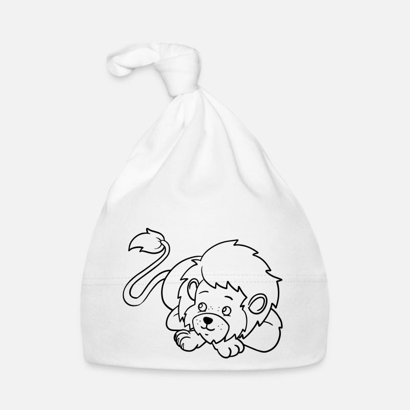 🦁 Lion mignon pour les esprits créatifs et les petits artistes Bonnet bio Bébé