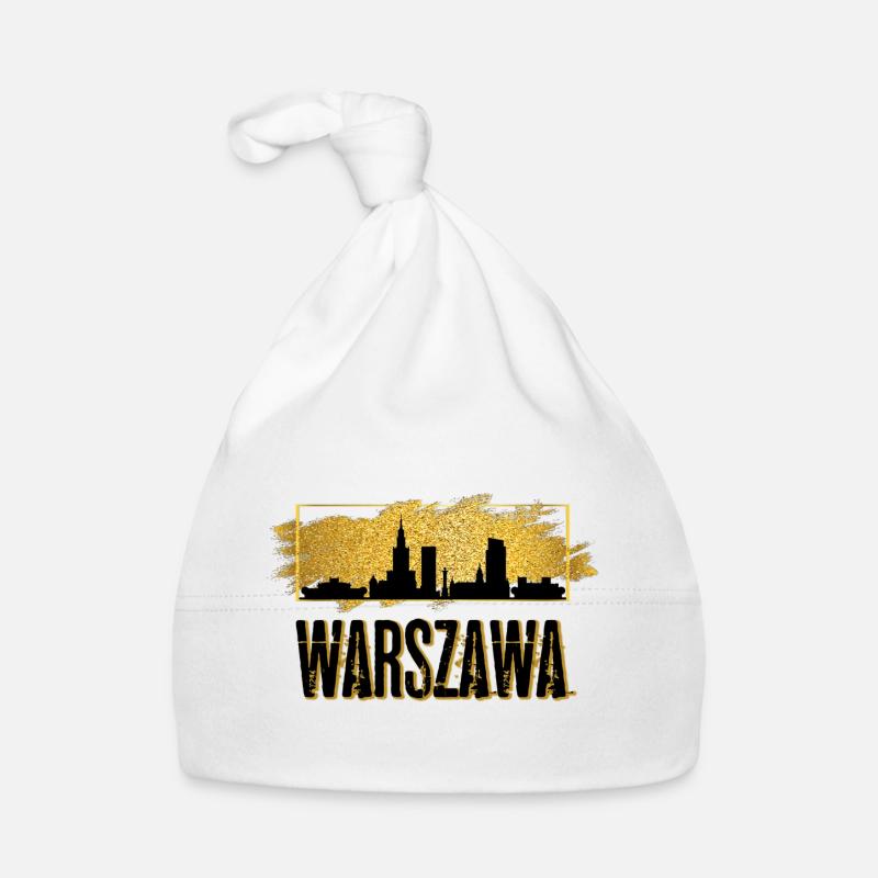 Varsovie Varsovie Pologne Ville Skyline Home Or Bonnet bio Bébé