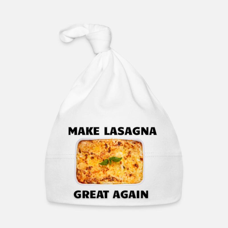 Make Lasagna Great Again - Organic Baby Cap - white