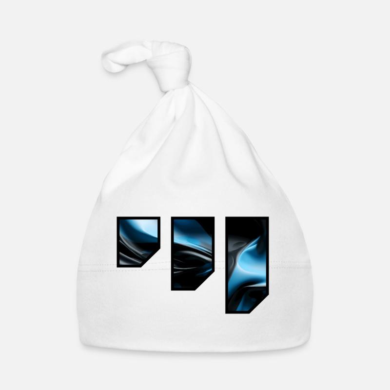 Fluid Blue Black Abstract Pattern Organic Baby Cap