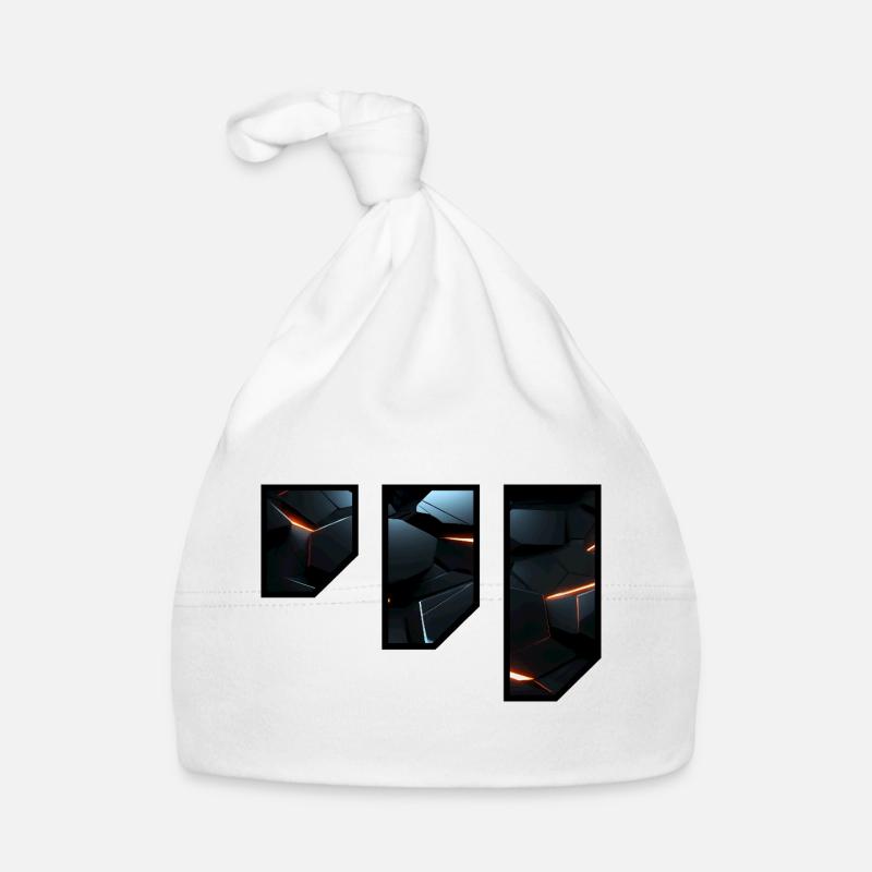 Futuristic Geometric Light Pattern - Organic Baby Cap - white