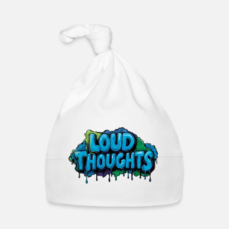 Loud Thoughts – Graffiti Lettering Design. Organic Baby Cap