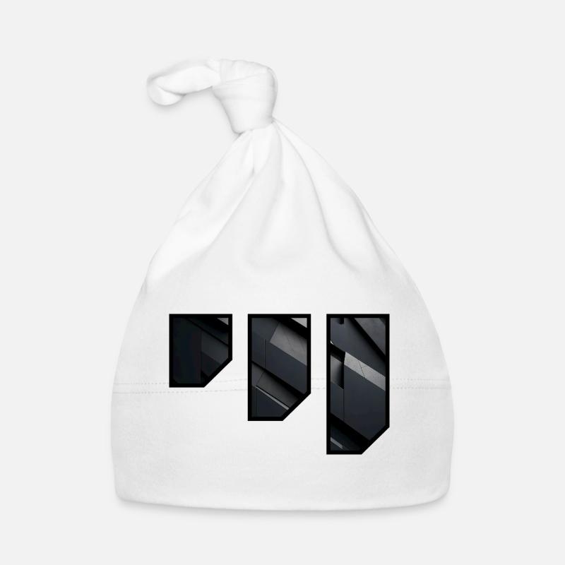 Geometric Dark Facade Pattern Organic Baby Cap