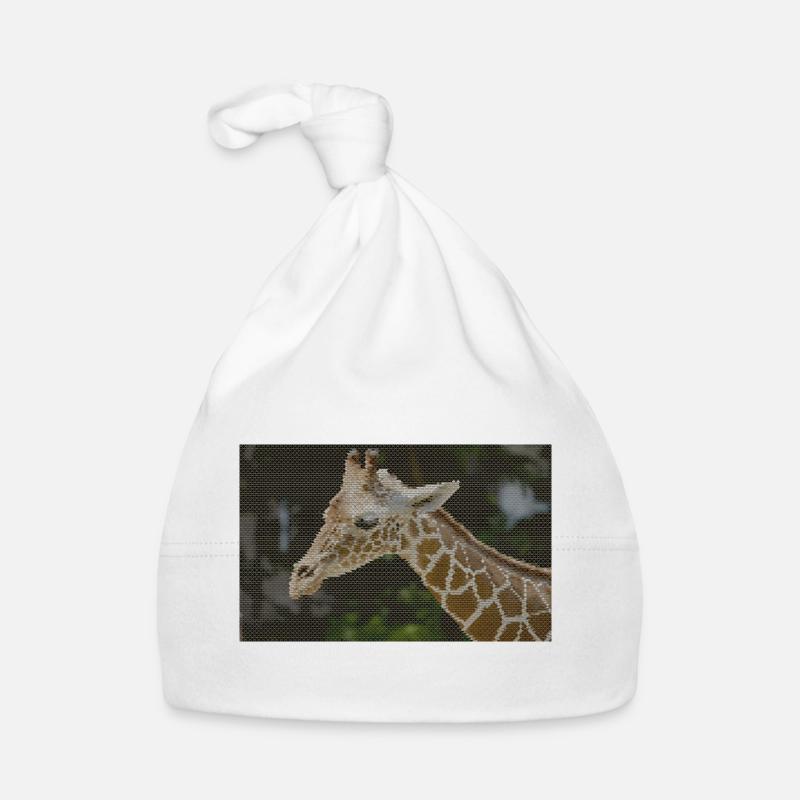 Giraffe with triangle pattern Organic Baby Cap