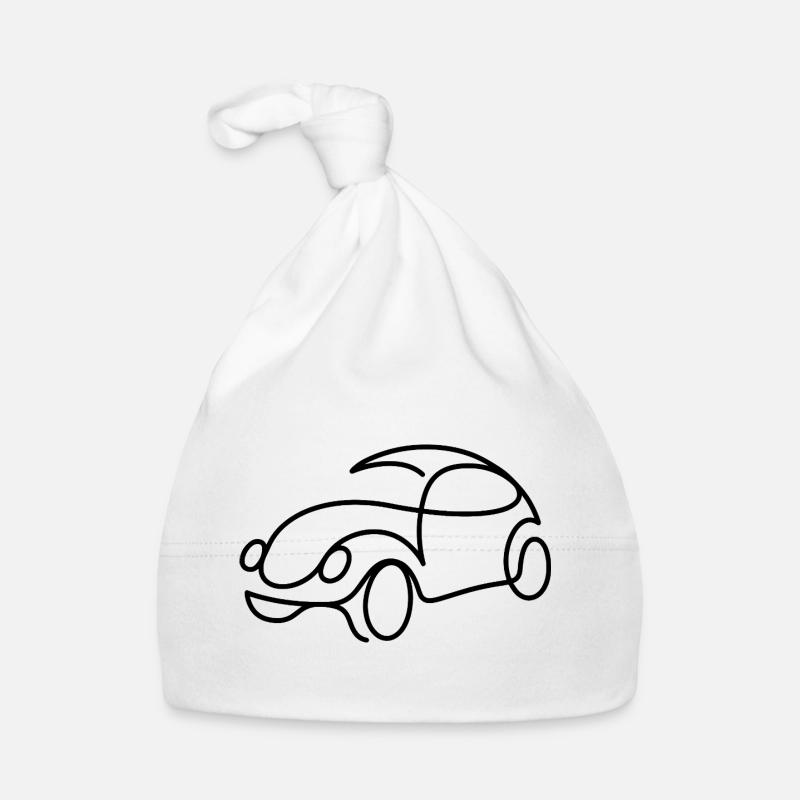 Retro Auto Skizze – schlichtes Oldtimer Motiv Baby Bio-Mütze