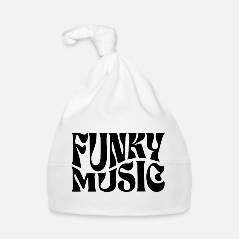 Funky music typographic design Organic Baby Cap