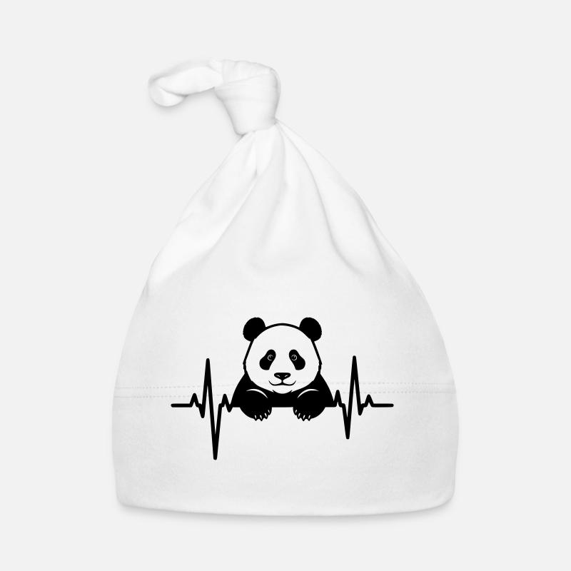 Panda dans l’ECG – Dessin d’animaux mignons Bonnet bio Bébé