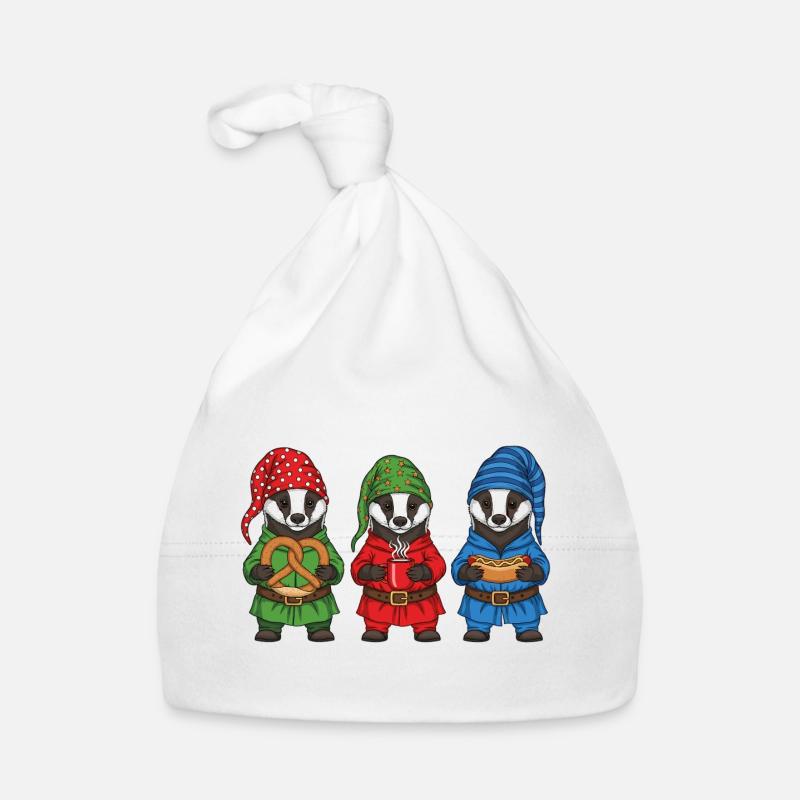 Europäischer Dachs Merry Christmas Cooles Geschenk Baby Bio-Mütze