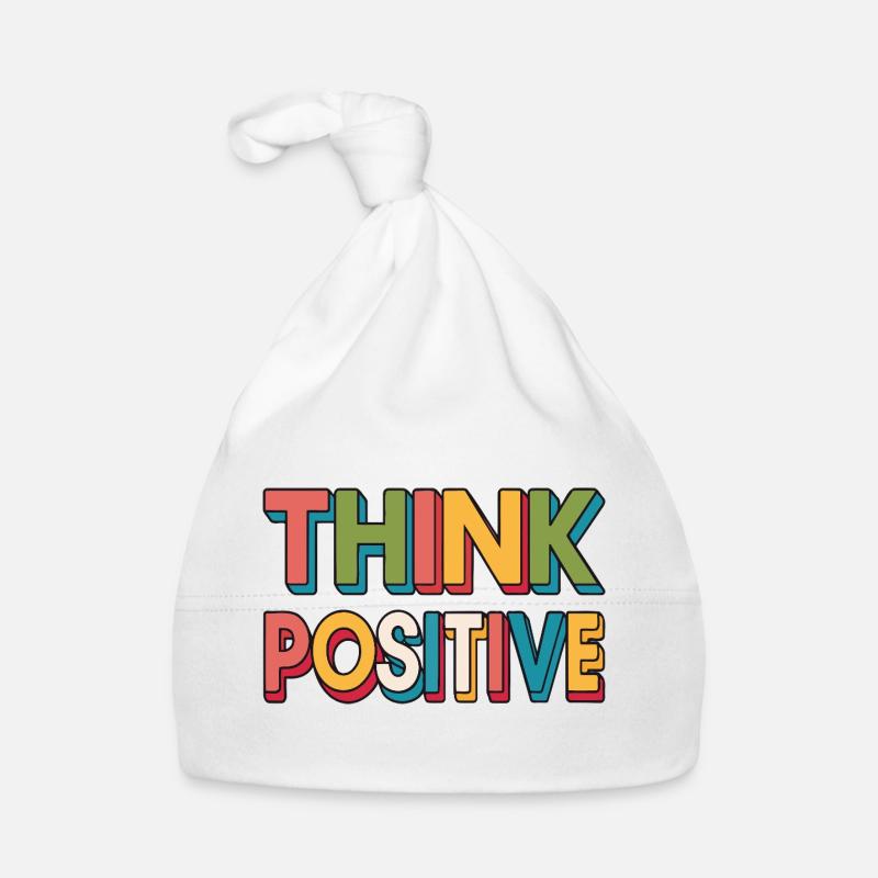 Denken Sie an Positive Retro Rainbow Baby Bio-Mütze