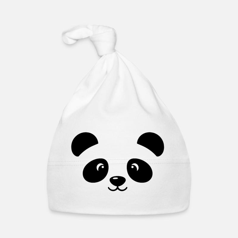 Panda | Big Face Kostüm Karneval Verkleidung Baby Bio-Mütze