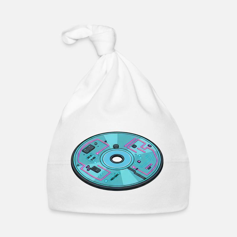 Digitale Zukunft Computer 90er Retro Design Baby Bio-Mütze