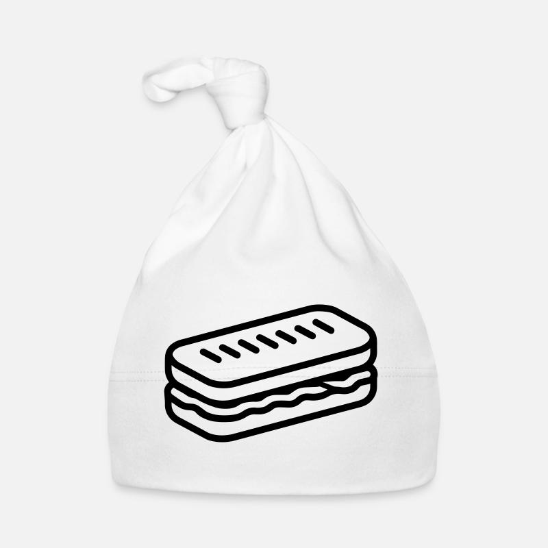 Sandwich - Baby Bio-Mütze - Weiß
