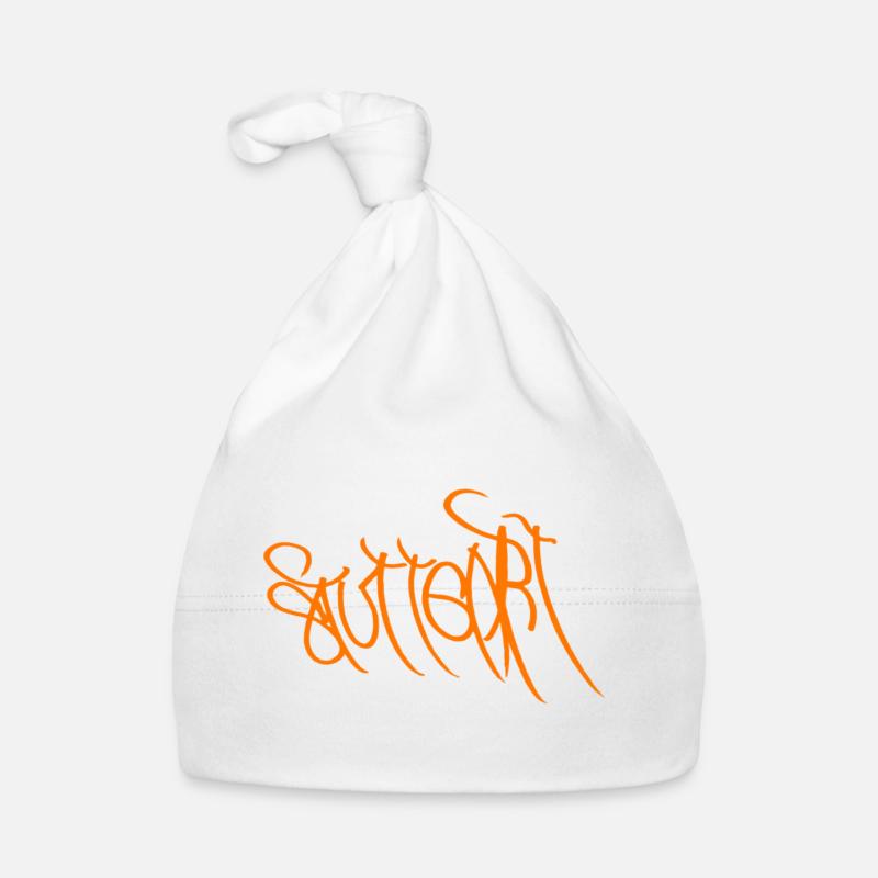 Graffiti Orange Hand Lettering Stuttgart Organic Baby Cap