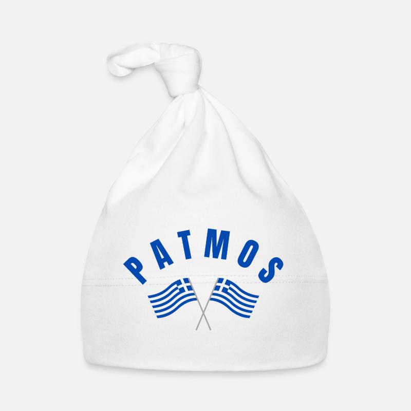Patmos Croisant les drapeaux grecs Bonnet bio Bébé