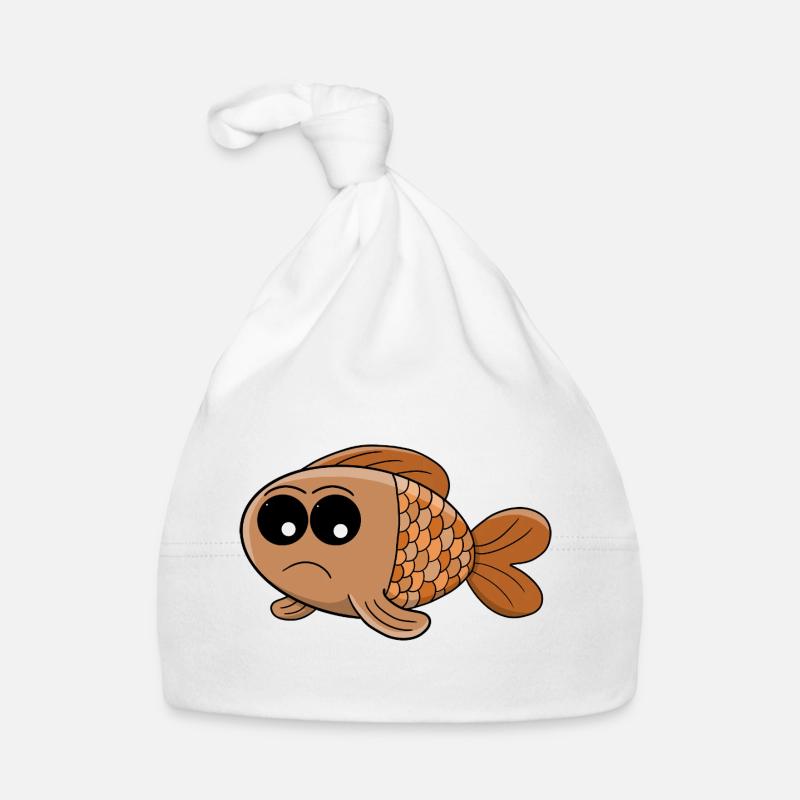 Grumpy Goldfish Cartoon Bonnet bio Bébé