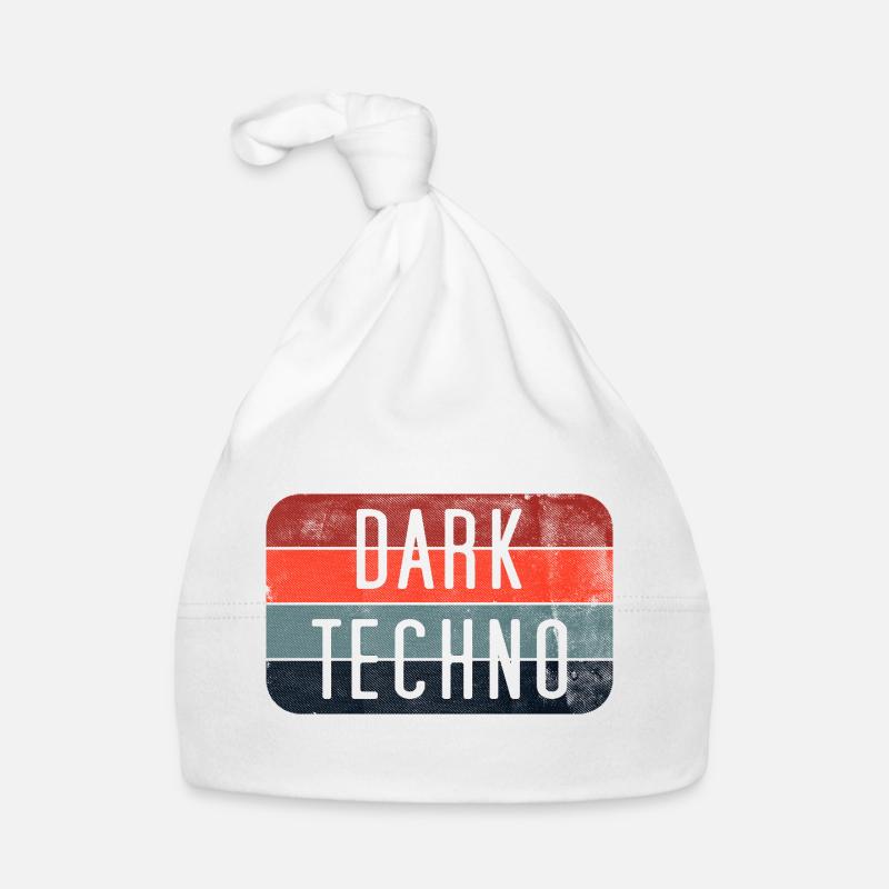 Dark Techno Retro Logo Tee Organic Baby Cap