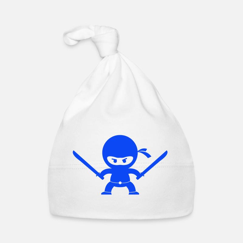 Blauer Ninja mit zwei Schwertern Baby Bio-Mütze
