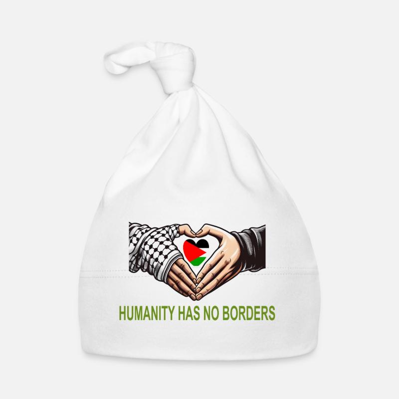 L’humanité n’a pas de frontières - Solidarité avec la Palestine Bonnet bio Bébé