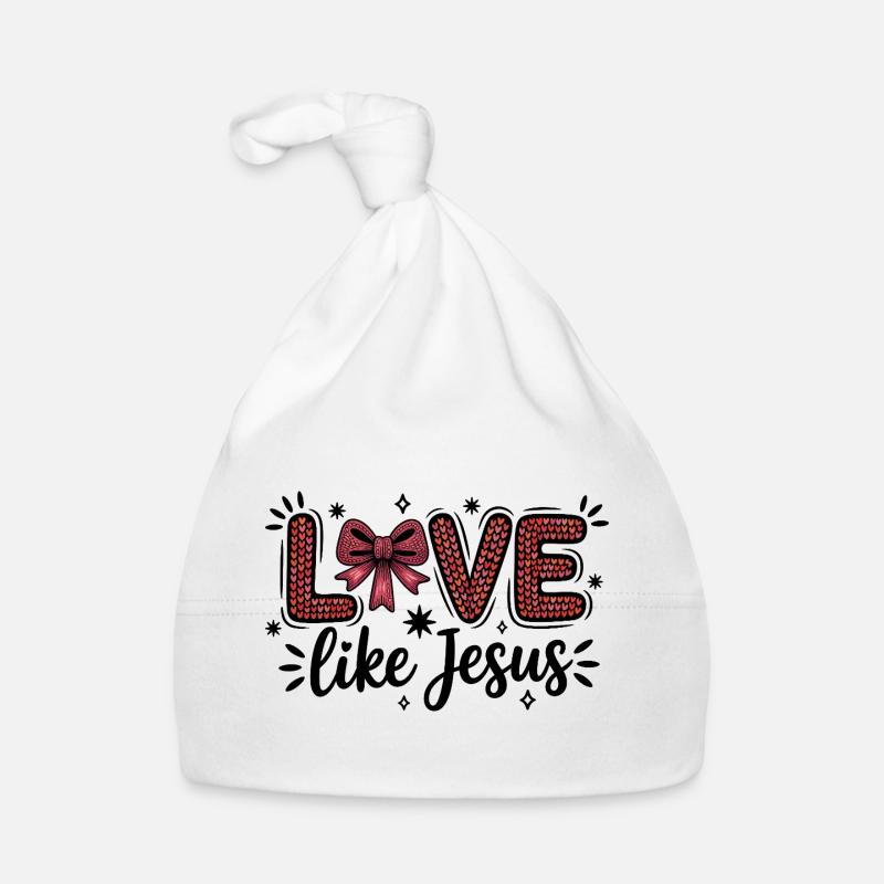 Amour comme Jésus Cœur Révérence des Écritures Bonnet bio Bébé