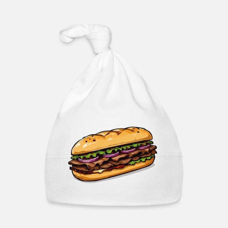 Sandwich illustration Organic Baby Cap