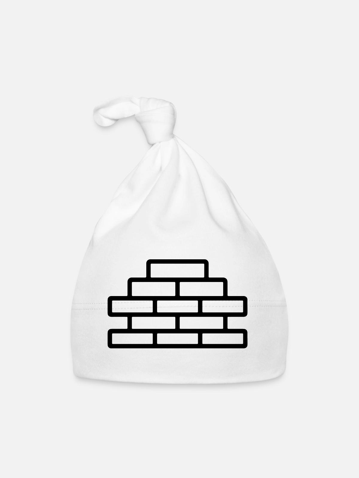 brique - Bonnet bio Bébé - blanc - Devant
